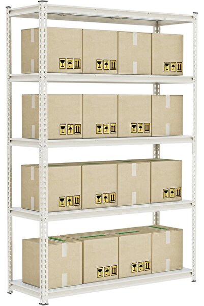 WWI Stainless Steel Storage Shelves, 180 cm Five-Layer Metal Storage Rack, Ad...