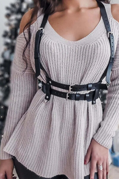 Angels Passion Shoulder and Waist Adjustable Faux Leather Body Harness Belt