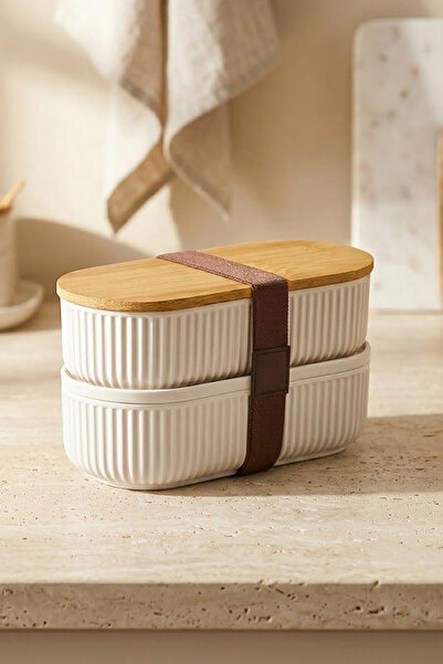 Kitchen Life 8 Pieces Duele Vacuum Bamboo Lid Storage Container 500ml
