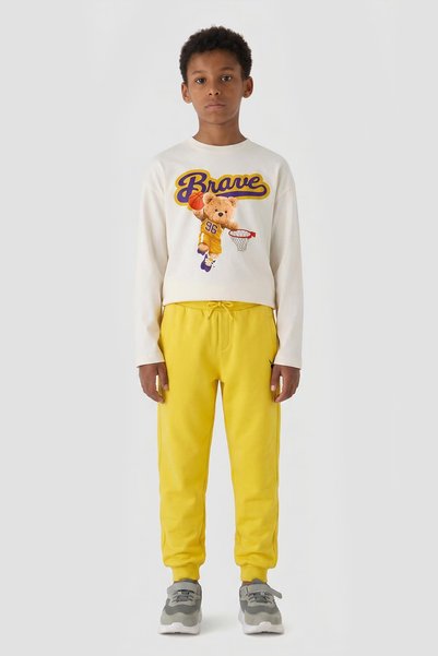 NBT JEANS بنطال رياضي أصفر للأولاد