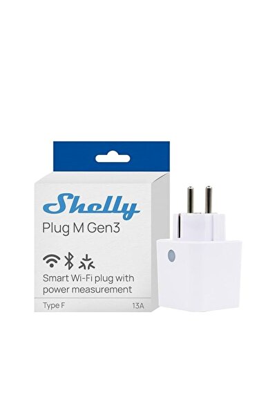 Shelly Plug M Gen3 – Wi-Fi + Bluetooth, smart plug compatible with Matter, en...