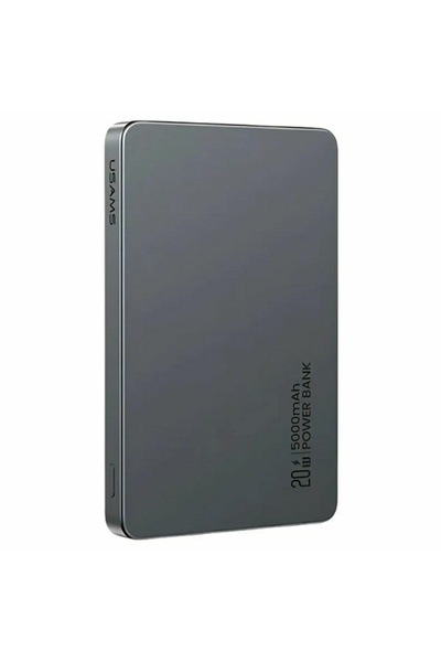 Usams US-CD231 Baterie externă wireless 5000mAh 15W USB-C Gri