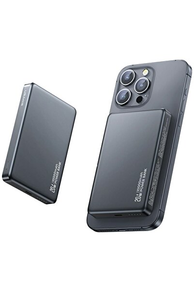 Usams Σειρά CY CD242 10000mAh Μαγνητικό Ασύρματο Power Bank 20W USB-C Γκρι