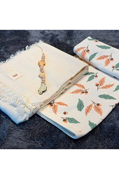 Mummys Love 2-Piece Baby Blanket Set - 100% Natural Cotton Muslin & Combed Co...