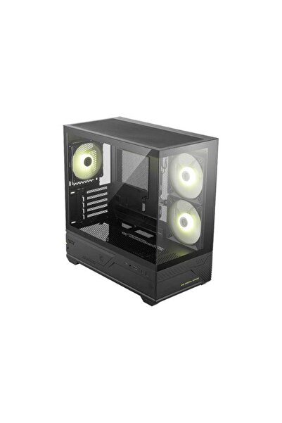 MSI MAG PANO M110R Mini Tower Micro-ATX Case (W/2x140mm ARGB Fan (Reverse Bla...