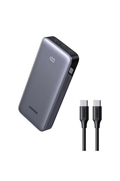 Ugreen PB532 20000mAh 30W Power Bank cu 2x USB-C și USB-A, Gri