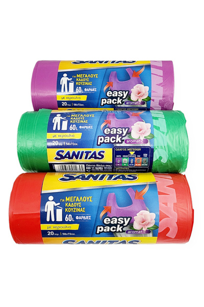 Sanitas ΣΑΚΟΥΛΑ ΑΠΟΡ/ΤΩΝ ΑΡΩΜ. EASY (58x72cm)(60lt) (20τεμ.)