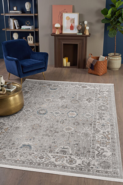 Milas Dokuma Vintage %100 Polyester Modern Dokuma Salon Oturma Odası Halısı