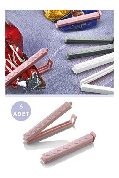 mucit home Pratik 6lı Poşet Kapatıcı Klips Ambalaj Ve Torba Kapatma Aparatı P...