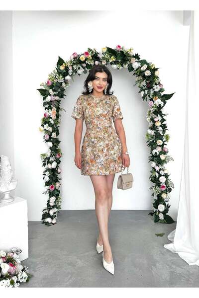 conconmoda Tasarım İşlemeli Soley Mini Elbise