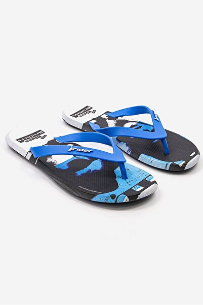 Rider Men Blockbuster Flip Flop Slippers, Black and Blue