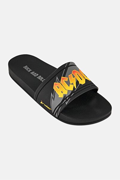 Rider Men Graphic Print Slip On Slides, Black