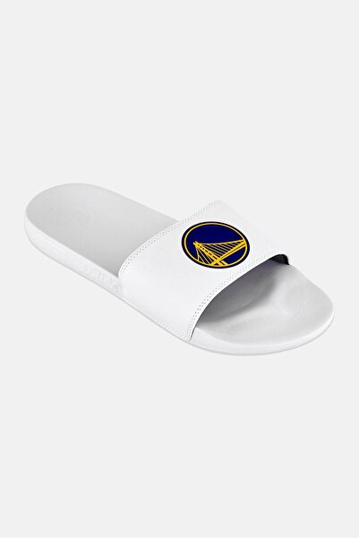 iSlide Men Golden State Warrior Primary Logo Slip On Slides, White