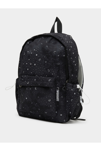 Styli Teen Girls Star And Moon Print Backpack
