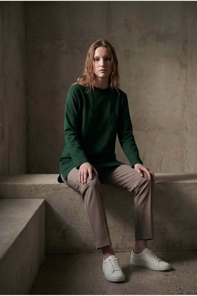 KADO OUTLET Women's Tunic with Asymmetrical Stitching Detail