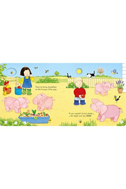 Usborne Animalele zgomotoase ale lui Poppy și Sam – Carte sonoră și texturată pentru copii de la 12 luni în sus
