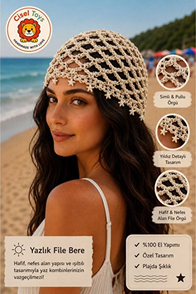CiselToys Plaj Örme Saç Aksesuarı File Bandana