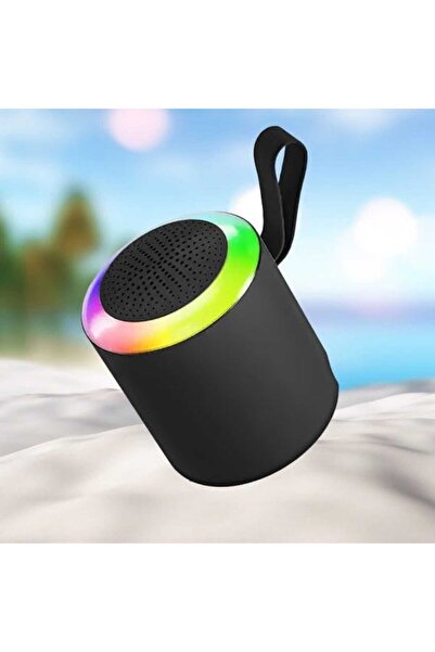 Rose SH-313 Işıklı Taşınabilir Şarjlı Bluetooth Hoparlör - Siyah