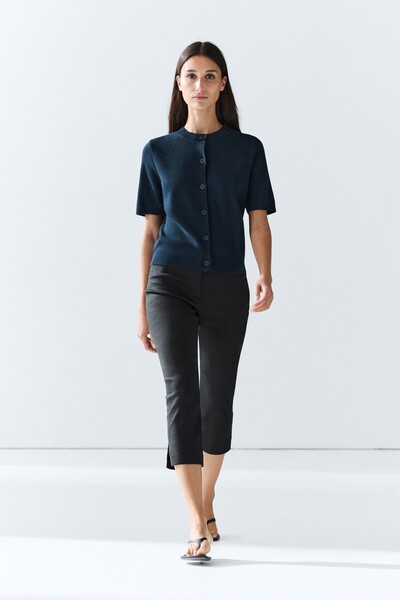 Massimo Dutti %100 pamuklu kısa kollu hırka