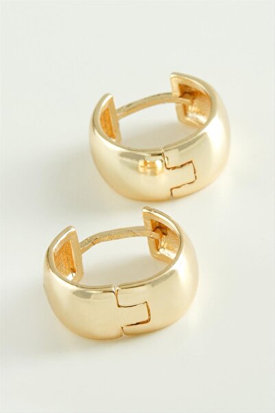 ZERO LAND Ilkestor Halka Tr (145631) Metal Earring-Yellow