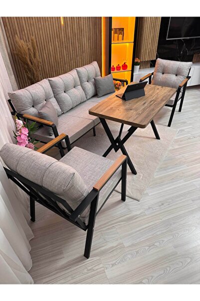 HouseART VERA 3+1+1 + Masa , Balkon, Bahçe - Cafe , Teras , Metal Kanepe Kolt...