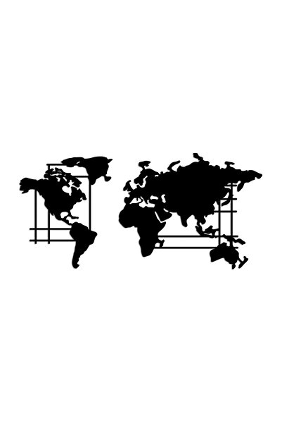 OEM Wallxpert metal wall decor, World Map model, 120x56 cm, thickness 1.5mm, ...