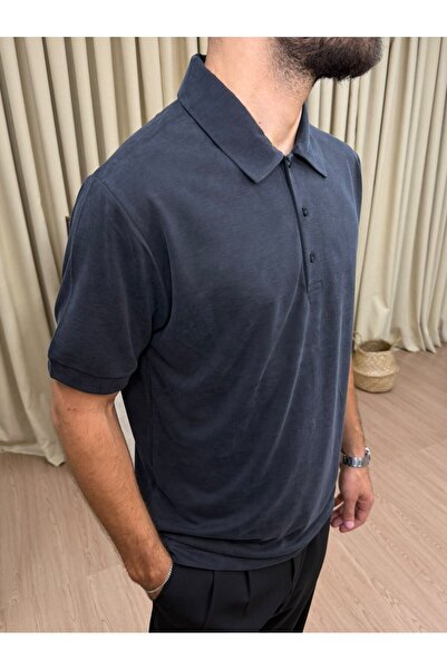 JESSE STORY Men's Modal Polo Collar T-Shirt 100% Cotton Comfortable