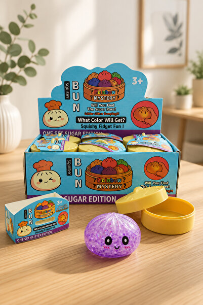 PONİKİDO Simli Çin Mantısı Squishy Oyuncak – Sürpriz Renk, Yumuşak Sık-Bırak ...