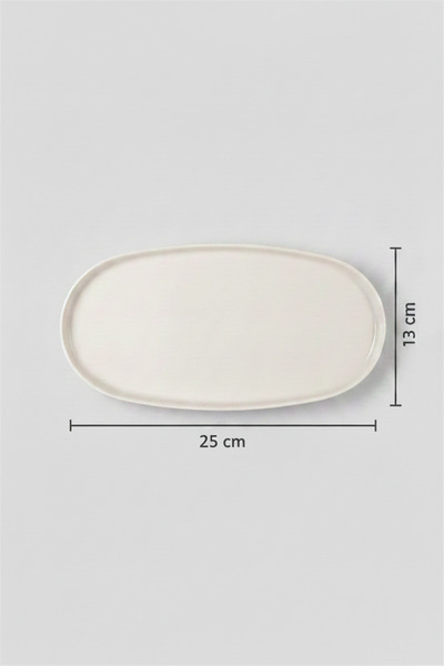 rinart 6-Pack Toledo Oval Kayak Plate 25cm Cream