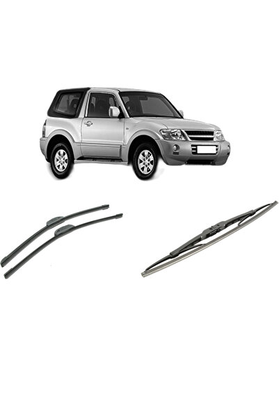 Bosch Σετ 3 υαλοκαθαριστήρων MITSUBISHI PAJERO III με ένθετο σκέπαστρο (V6_W,...
