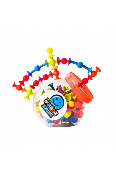 Fat Brain Toys Squigz Blocuri de construcție cu ventuze 75 de piese, flexibil...