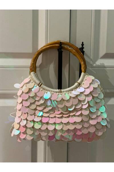 ARTTMACRAME Women's Sequined Hand-Knitted Bag – Stylish for Daily Use, Handma...