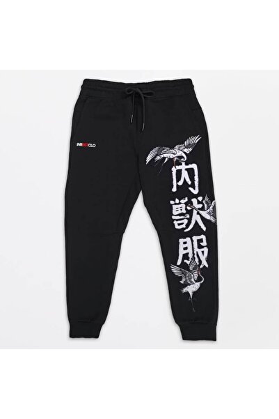 classy moda Unisex Lettering Front Printed 2 Thread Combed Cotton Baggy Trousers