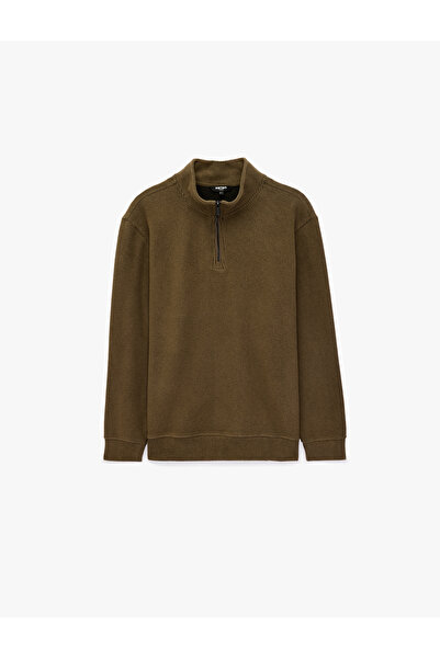 Koton Regular Fit Long Sleeve Half Zip Sweatshirt
