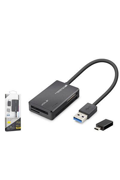 Skygo USB Type-C 3.2 Gen1 All in One Card Reader Cf Sd Microsd Ms 5 Gbps Blac...