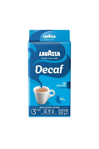 LavAzza Decaf - Cafea Macinata Decofeinizata, Import Italia, 250g, Metoda Nat...