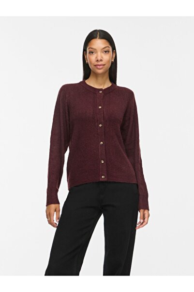 VILA Strickjacke VIVIOLI Rundhals