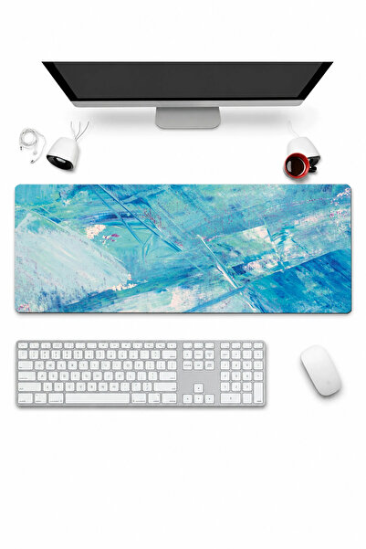 SonicTouch Mousepad pentru tastatură 32x70cm Mint Storm, fără cusături, neted...