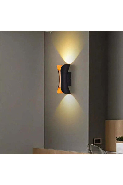 iTin Aplică LED de Exterior Pauline, 10W, Metal, Negru si Auriu