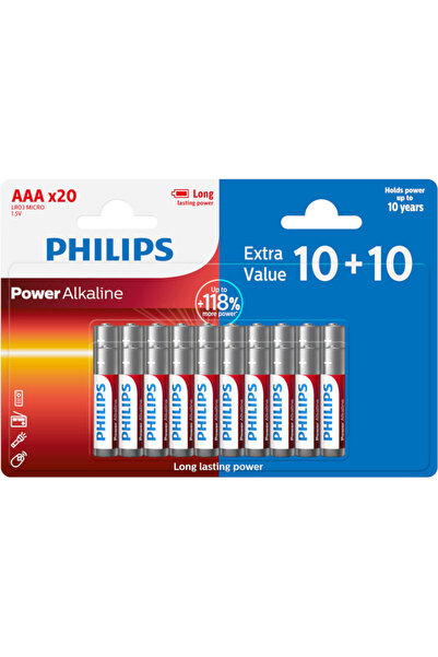 Philips LR03P20BP/GRS Μπαταρίες Αλκαλικές Υψηλής Απόδοσης 20 τεμάχια AAA