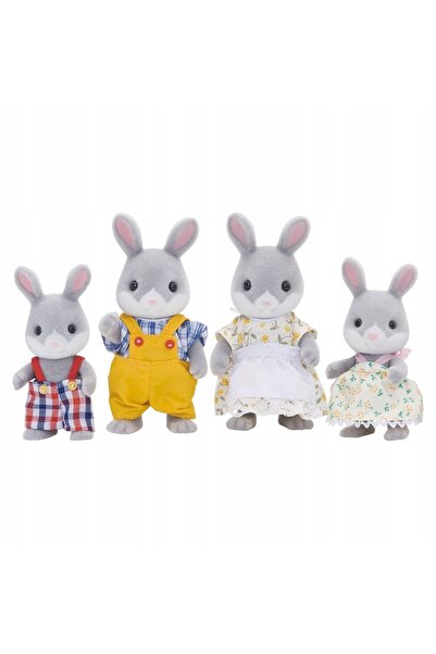 NO BRAND Epoch Sylvanian Families set familie de iepuri gri 4 piese