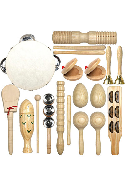 EHOME Toddler Musical Instruments Natural Wooden Percussion Instruments Toy f...