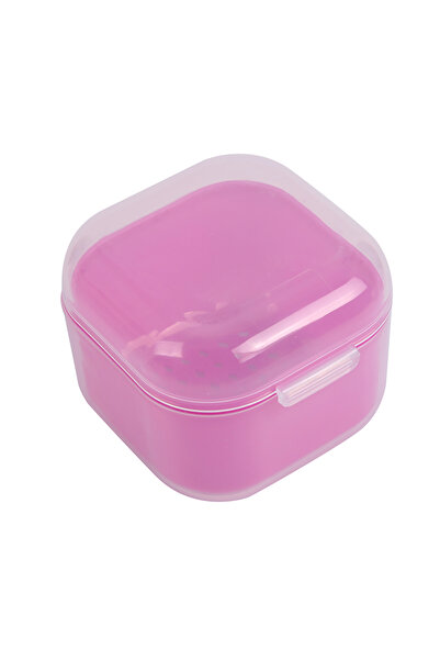 Choice1 Rose red Square Double-layer Filtering Nail Drill Bits Storage Case S...