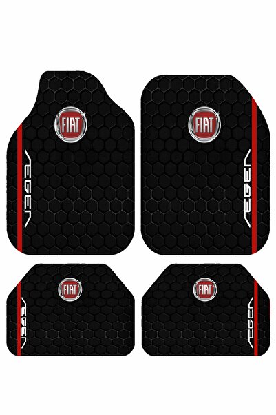 Pixel Dizayn Fiat Egea Logo Tasarımlı Dijital Baskılı Oto Paspas 4 Parça Univ...