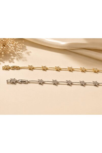 Xuping Yıldız Figürlü Zirkon Taşlı Bileklik – Gold & Silver Renk Seçenekli