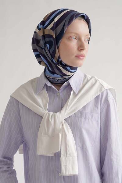Levidor Indigo Loop Pattern Marvella Scarf
