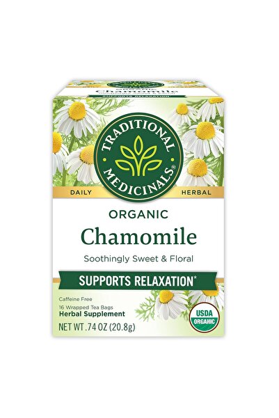 TRADITIONAL MEDICINALS Organic, Chamomile Tea - Supports Stress Relief and Re...