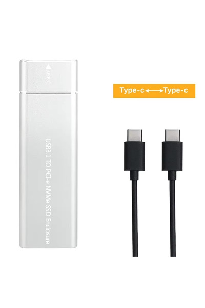 Choice علبة خارجية معدنية صلبة لـ SATA C-Sliver USB3.1 M.2 NVME SSD تدعم بروت...