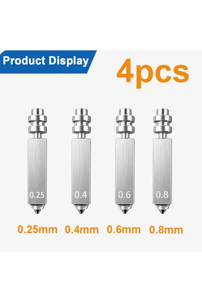 Choice5 4pcs Upgrade Hardened Steel Nozzle For Anycubic Kobra X Hotend Bimeta...