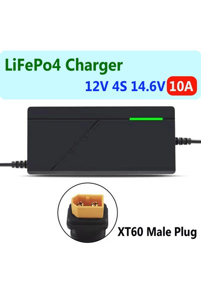 Choice1 EU Plug 14.6V 10A XT60 Plug Lifepo4 Charger 12V 4S 14.6V 10A With All...